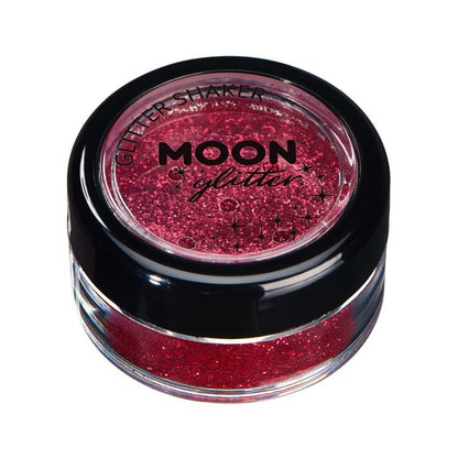 Moon Ansikts- & kroppsglitter i burk finkornigt, röd 3 g