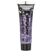 Moon chunky holografiskt glittergel i tub, purple 12 ml