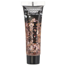 Moon chunky holografiskt glittergel i tub, roséguld 12 ml