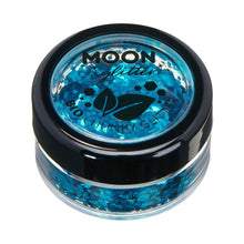 Moon Glitter Bio Chunky Glitter, blue 3 g