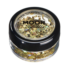 Moon Glitter Holographic Glitter Shapes, gold 3 g