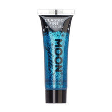 Moon Glittergel classic fine i tub, blå 12 ml