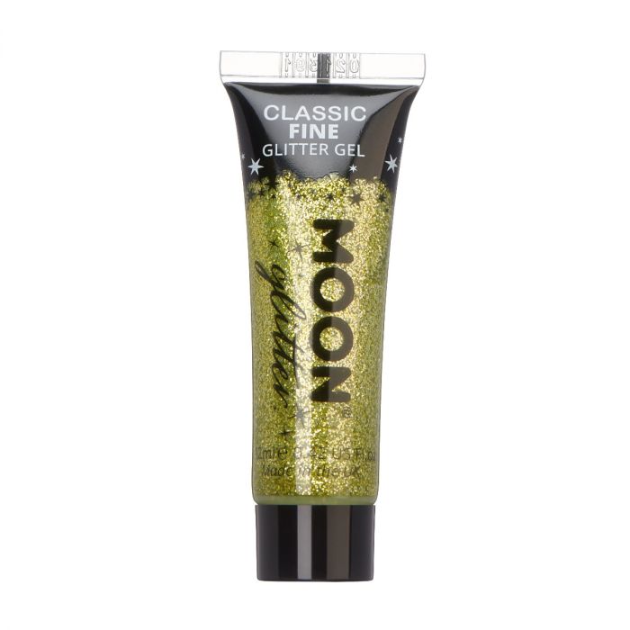 Moon Glittergel classic fine i tub, guld 12 ml