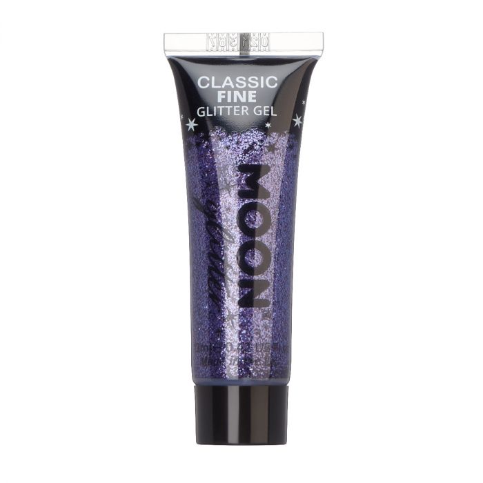 Moon Glittergel classic fine i tub, lila 12 ml