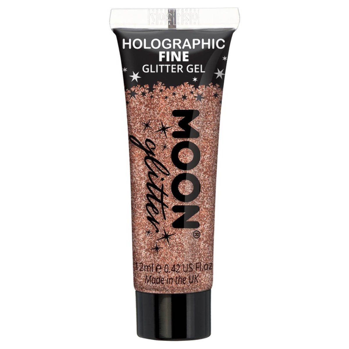 Moon Glitter Holographic Fine Glitter Gel, rose gold 12 ml