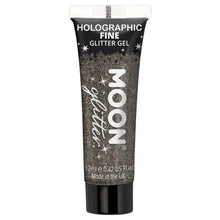 Moon Glitter Holographic Fine Glitter Gel, svart 12 ml