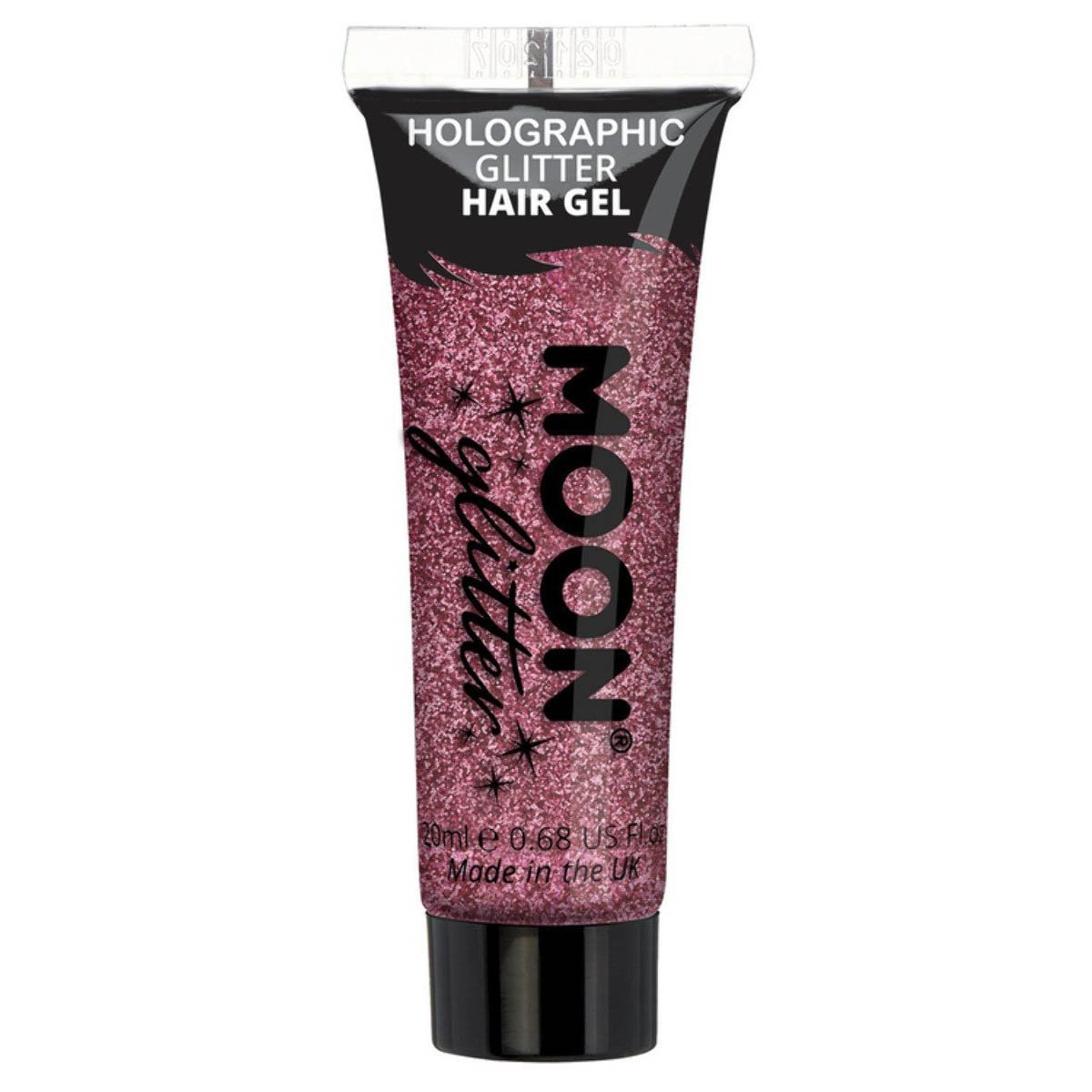 Moon Glitter Holographic Glitter Hair Gel, pink 20 ml