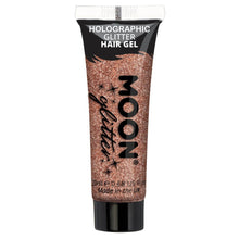 Moon Glitter Holographic Glitter Hair Gel, rose gold 20 ml