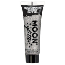 Moon Glitter Holographic Glitter Hair Gel, silver 20 ml