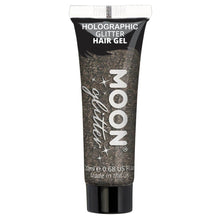 Moon Glitter Holographic Glitter Hair Gel, black 20 ml