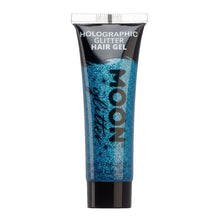 Moon Hårgelé holografiskt glitter, blå 20 ml