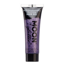 Moon Hårgelé holografiskt glitter, lila 20 ml