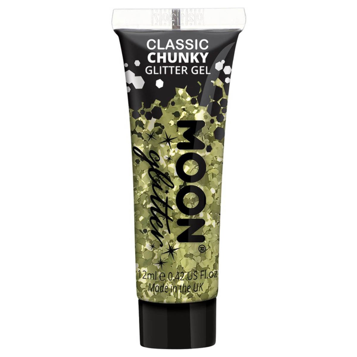 Moon Glitter Classic Chunky Glitter Gel, gold 12 ml