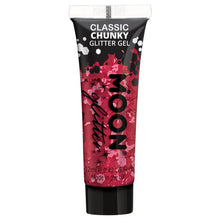 Moon Glitter Classic Chunky Glitter Gel, red 12 ml