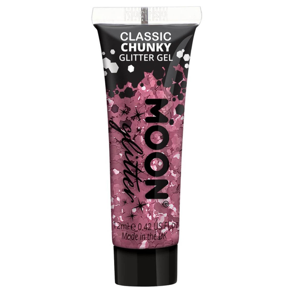 Moon Glitter Classic Chunky Glitter Gel, pink 12 ml