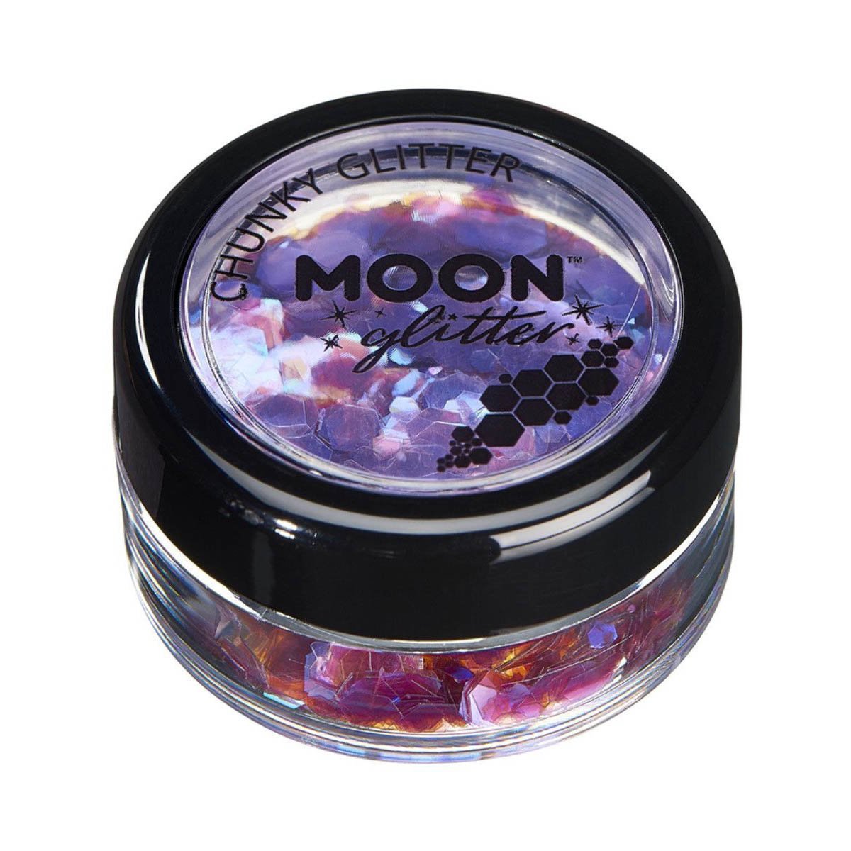 Moon Glitter Iridescent Chunky Glitter, purple 3 g