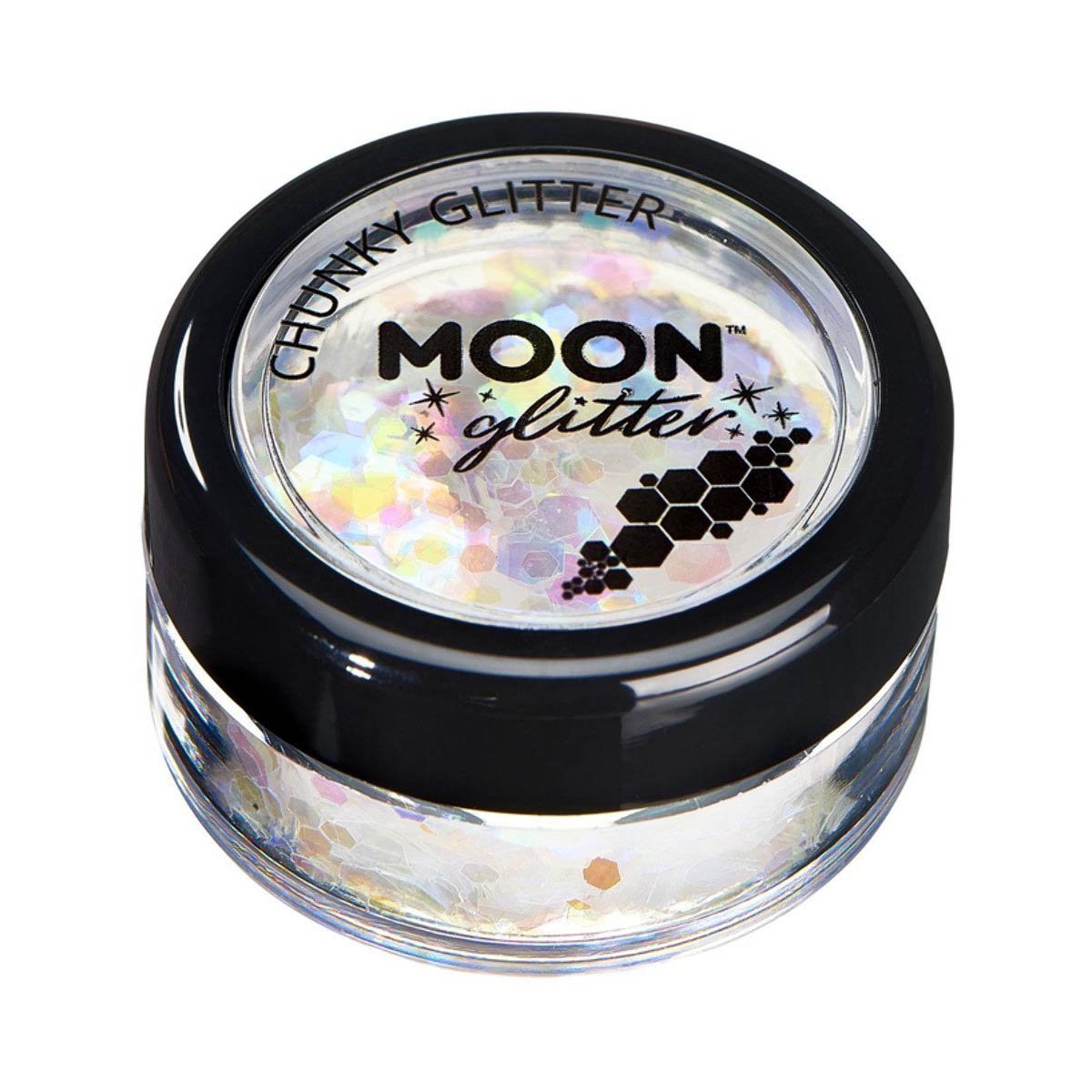 Moon Glitter Iridescent Chunky Glitter, white 3 g