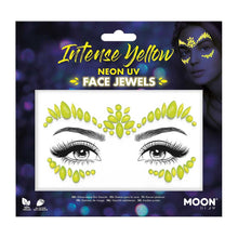 Moon Neon UV kroppsstenar, Intense Yellow Face Jewels