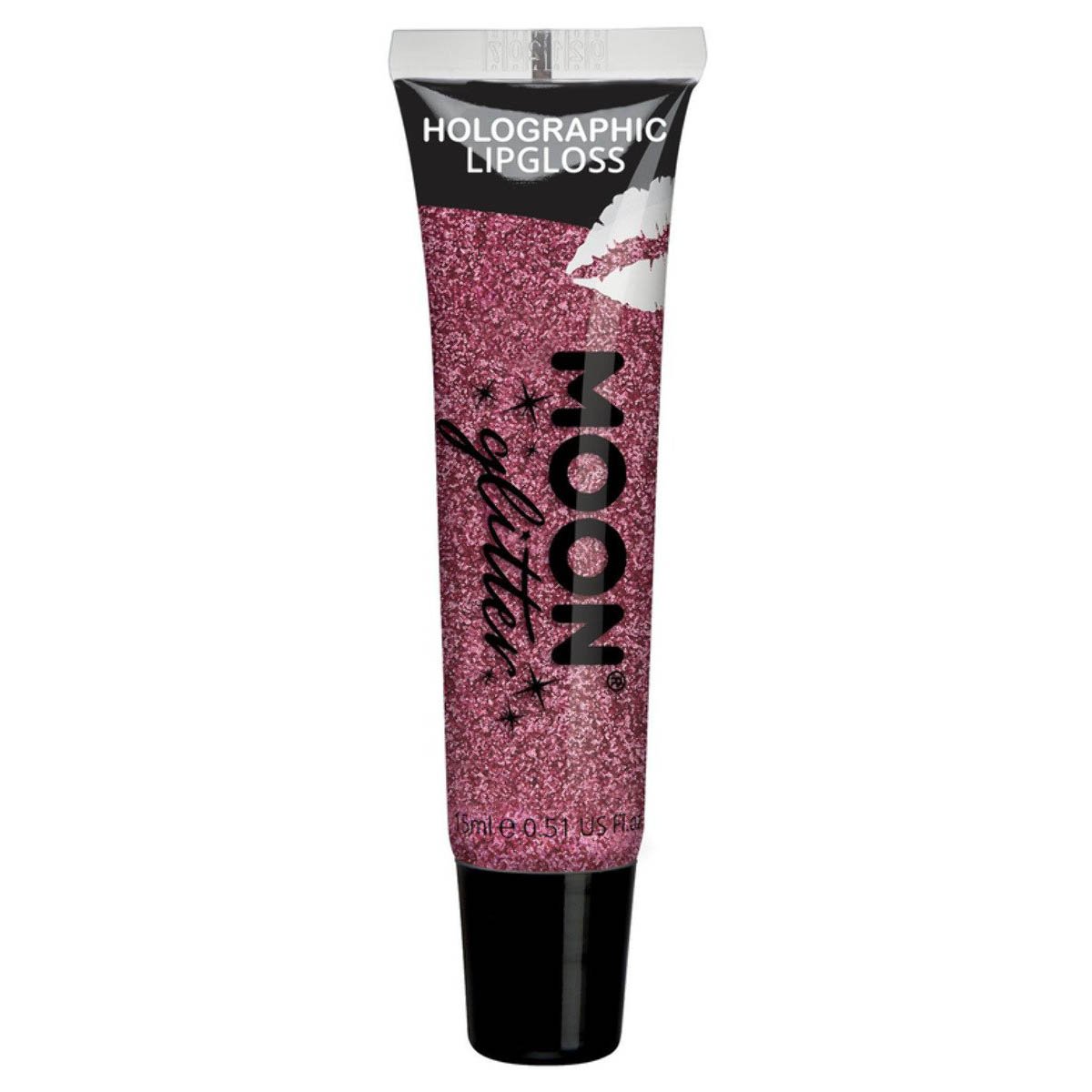 Moon Glitter Holographic Glitter Lipgloss, pink 15 ml