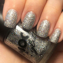 Moon Glitter Holographic Nail Polish, silver 14 ml