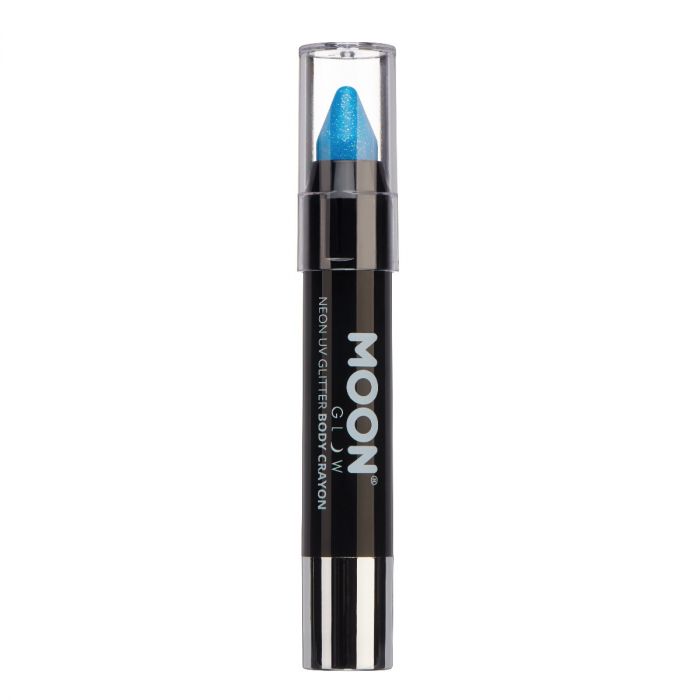 Moon Sminkkrita neon UV glitter, blå 3,2 g