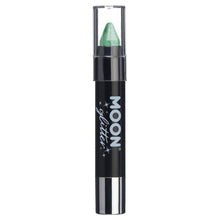 Moon Glitter Iridescent Body Crayons, green 3,5 g