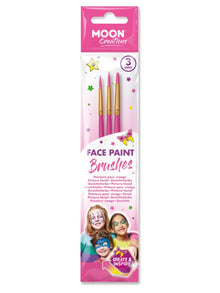 Moon Sminkpenslar, rosa 3-pack