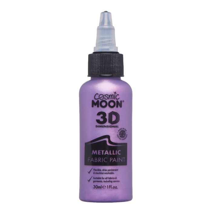 Moon Textilfärg 3D självlysande, metallic lila 30 ml