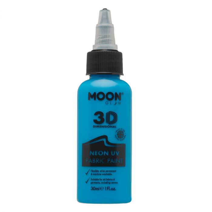Moon Textilfärg 3D neon UV metallic blå