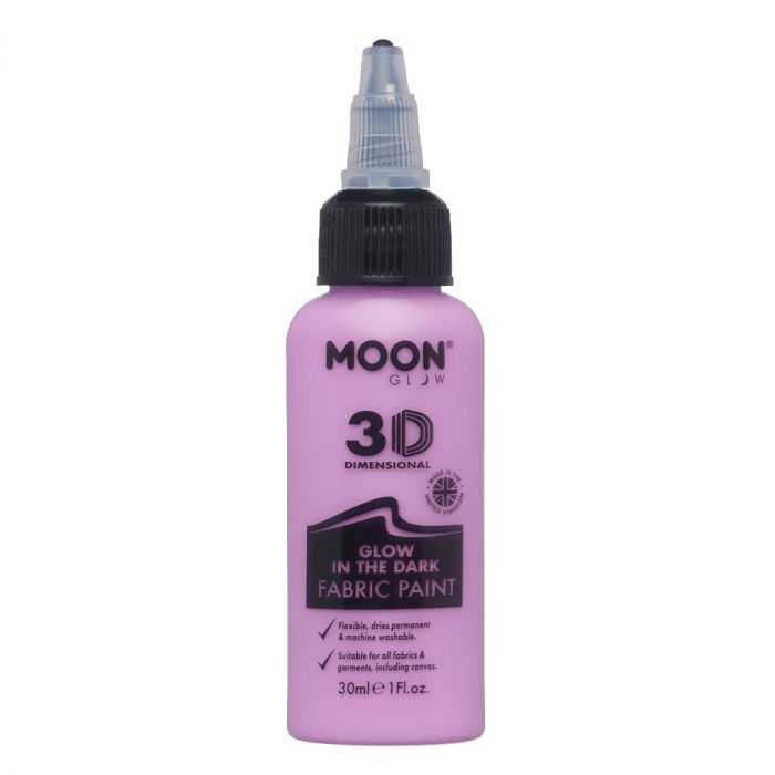 Moon Textilfärg 3D självlysande, lila 30 ml