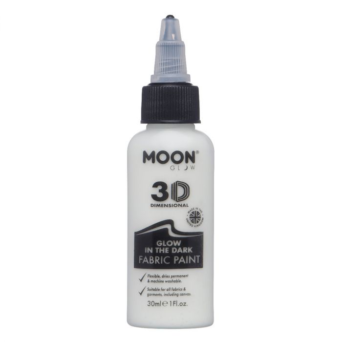 Moon Textilfärg 3D självlysande, transparent 30 ml