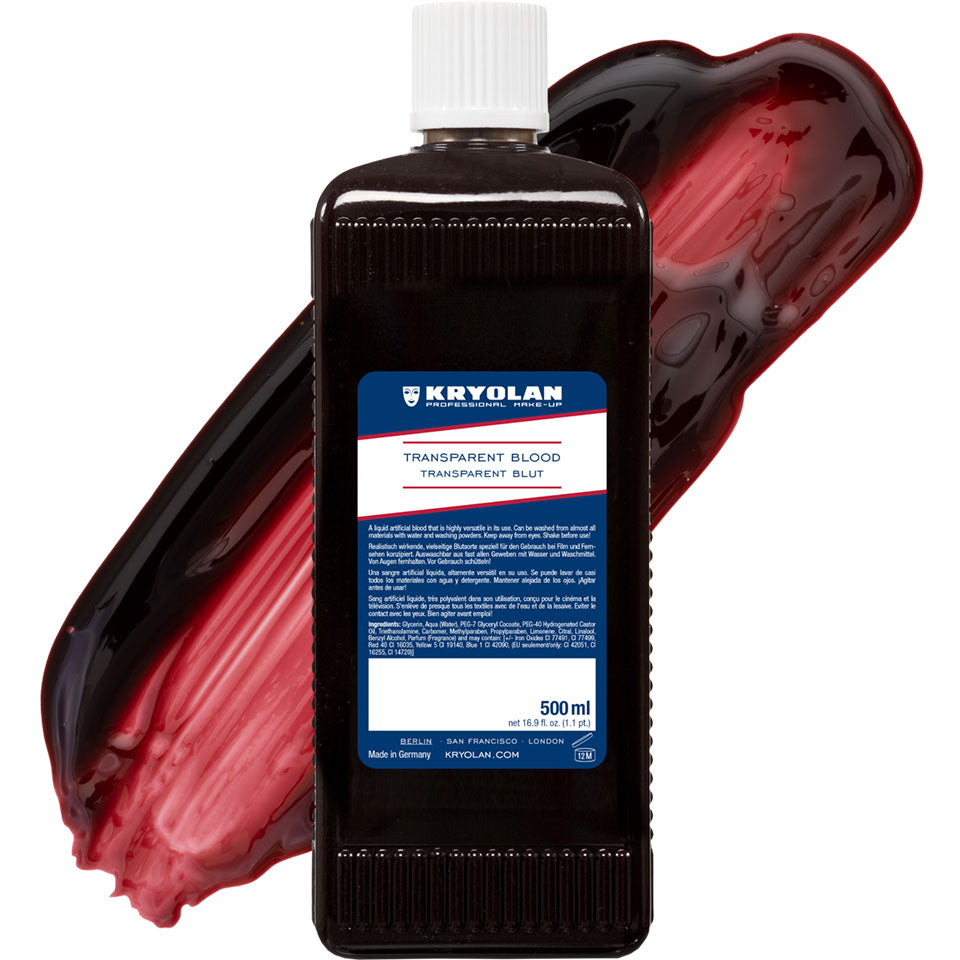 Blod, transparent 500 ml mörk