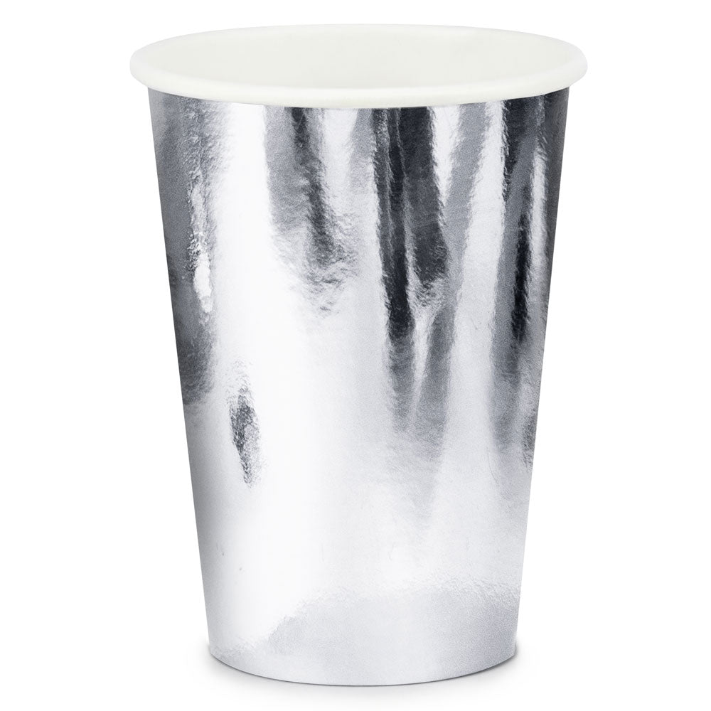 Pappersmuggar, silver 220 ml 6 st