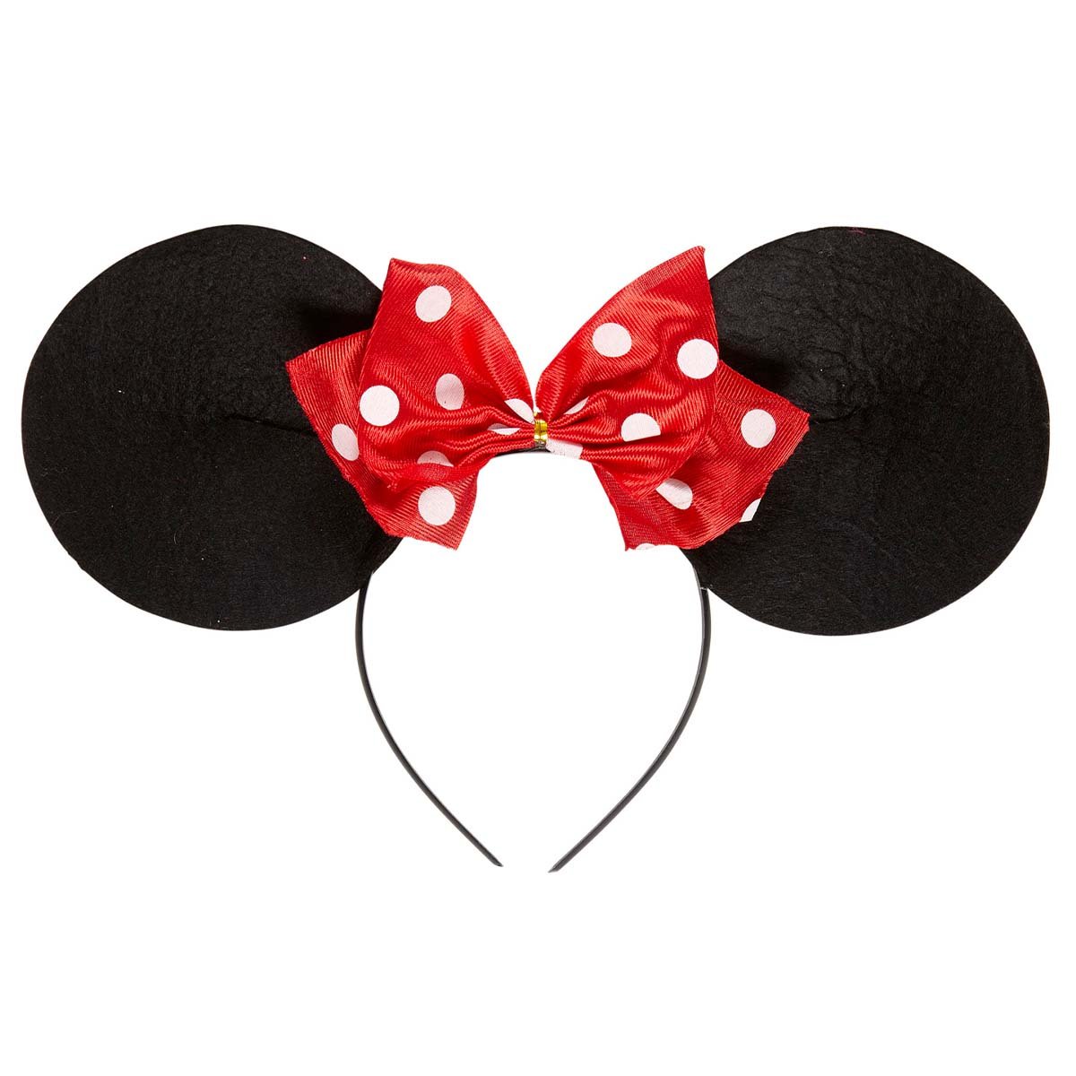 Musöron, svart med rosett