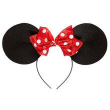 Musöron, svart med rosett