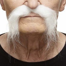 Mustasch, biker vit