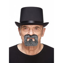 Mustasch, handyman svart/vit