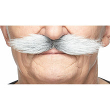 Mustasch, klondike grå/vit