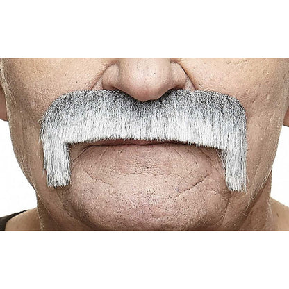 Mustasch, magnum grå/vit