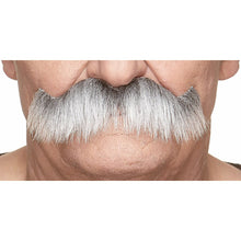 Mustasch, sheriff grå/vit