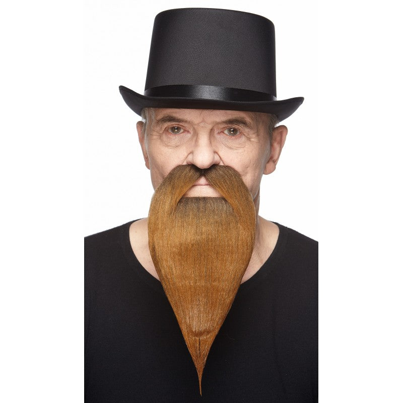Mustasch med skägg, royal wizzard brun
