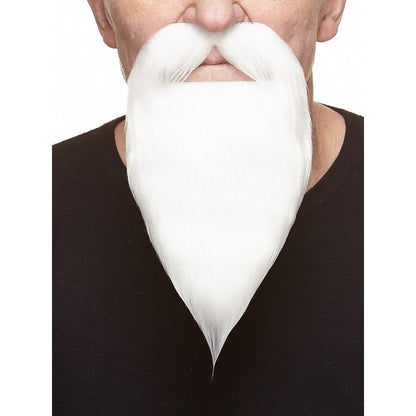 Mustasch med skägg, royal wizzard vit