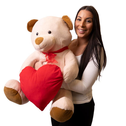 Nalle med hjärta, 60 cm