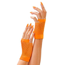 Näthandskar, neon orange 80-tal