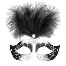 Ögonmask, Venice svart & vit