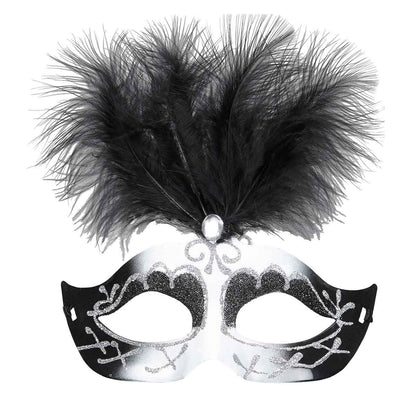 Ögonmask, Venice svart & vit