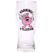 Ölglas, varning fyllesvin