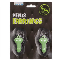 Örhängen, penis glow in the dark 1-par