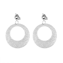 Örhängen, silver glitter 80-tal