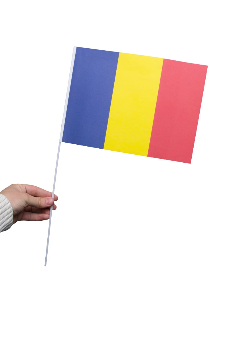 Pappersflagga, Rumänien 27x20 cm